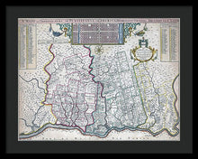 Load image into Gallery viewer, Old Map Of Philadelphia 1687 - Framed Print