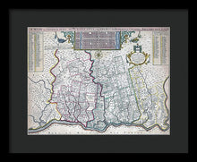 Load image into Gallery viewer, Old Map Of Philadelphia 1687 - Framed Print