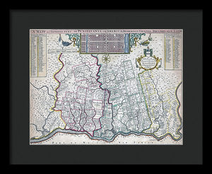 Old Map Of Philadelphia 1687 - Framed Print