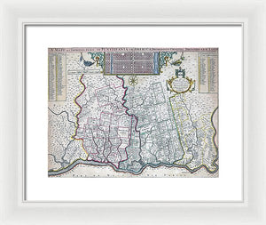 Old Map Of Philadelphia 1687 - Framed Print