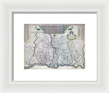 Load image into Gallery viewer, Old Map Of Philadelphia 1687 - Framed Print