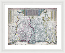 Load image into Gallery viewer, Old Map Of Philadelphia 1687 - Framed Print