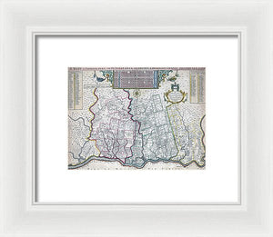 Old Map Of Philadelphia 1687 - Framed Print