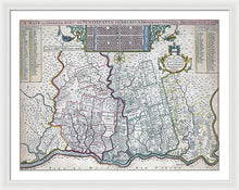 Load image into Gallery viewer, Old Map Of Philadelphia 1687 - Framed Print