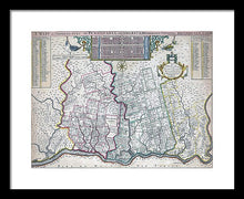 Load image into Gallery viewer, Old Map Of Philadelphia 1687 - Framed Print