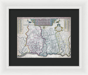 Old Map Of Philadelphia 1687 - Framed Print