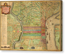 Load image into Gallery viewer, Old Map Of Philadelphia 1802 - Canvas Print