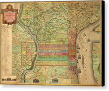 Load image into Gallery viewer, Old Map Of Philadelphia 1802 - Canvas Print