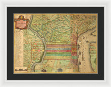 Load image into Gallery viewer, Old Map Of Philadelphia 1802 - Framed Print