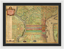 Load image into Gallery viewer, Old Map Of Philadelphia 1802 - Framed Print