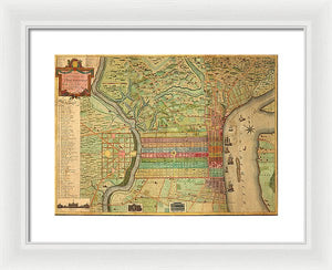 Old Map Of Philadelphia 1802 - Framed Print