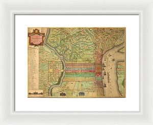 Old Map Of Philadelphia 1802 - Framed Print