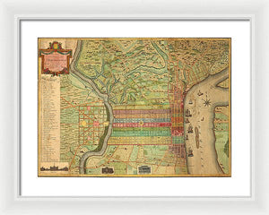 Old Map Of Philadelphia 1802 - Framed Print