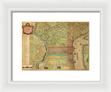 Load image into Gallery viewer, Old Map Of Philadelphia 1802 - Framed Print