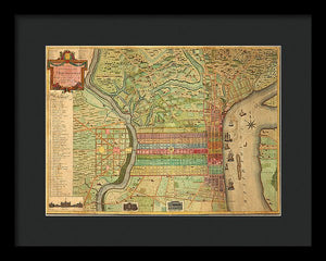 Old Map Of Philadelphia 1802 - Framed Print