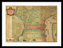 Load image into Gallery viewer, Old Map Of Philadelphia 1802 - Framed Print