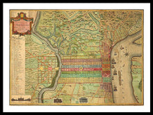 Load image into Gallery viewer, Old Map Of Philadelphia 1802 - Framed Print