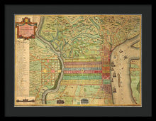 Load image into Gallery viewer, Old Map Of Philadelphia 1802 - Framed Print