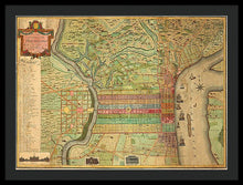 Load image into Gallery viewer, Old Map Of Philadelphia 1802 - Framed Print