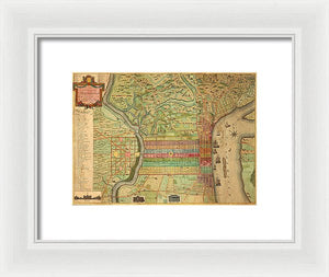 Old Map Of Philadelphia 1802 - Framed Print