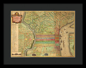 Old Map Of Philadelphia 1802 - Framed Print