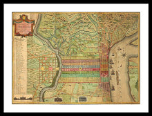 Load image into Gallery viewer, Old Map Of Philadelphia 1802 - Framed Print