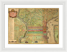 Load image into Gallery viewer, Old Map Of Philadelphia 1802 - Framed Print