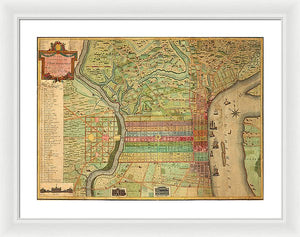 Old Map Of Philadelphia 1802 - Framed Print