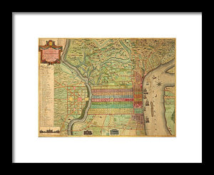 Old Map Of Philadelphia 1802 - Framed Print