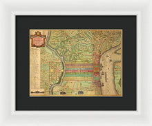 Load image into Gallery viewer, Old Map Of Philadelphia 1802 - Framed Print