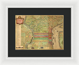 Old Map Of Philadelphia 1802 - Framed Print