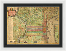 Load image into Gallery viewer, Old Map Of Philadelphia 1802 - Framed Print