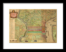 Load image into Gallery viewer, Old Map Of Philadelphia 1802 - Framed Print