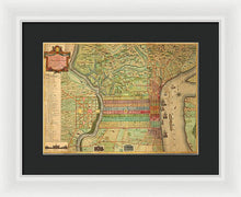 Load image into Gallery viewer, Old Map Of Philadelphia 1802 - Framed Print