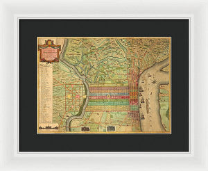 Old Map Of Philadelphia 1802 - Framed Print