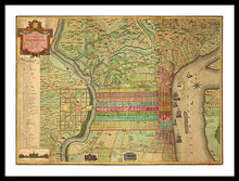 Load image into Gallery viewer, Old Map Of Philadelphia 1802 - Framed Print