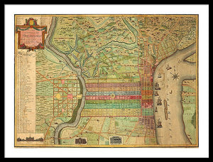 Old Map Of Philadelphia 1802 - Framed Print