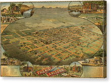 Load image into Gallery viewer, Old Map Of Phoenix 1885 - Canvas Print