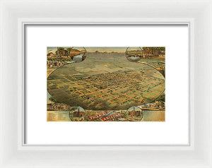 Old Map Of Phoenix 1885 - Framed Print