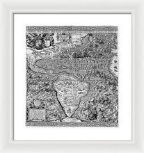 Load image into Gallery viewer, Old Map Of The Americas 1562 - Framed Print