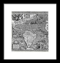 Load image into Gallery viewer, Old Map Of The Americas 1562 - Framed Print