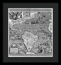 Load image into Gallery viewer, Old Map Of The Americas 1562 - Framed Print