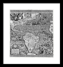 Load image into Gallery viewer, Old Map Of The Americas 1562 - Framed Print