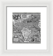 Load image into Gallery viewer, Old Map Of The Americas 1562 - Framed Print