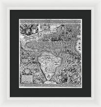 Load image into Gallery viewer, Old Map Of The Americas 1562 - Framed Print