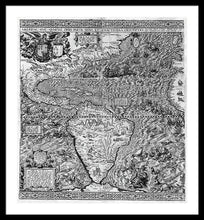 Load image into Gallery viewer, Old Map Of The Americas 1562 - Framed Print