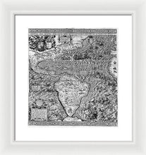 Load image into Gallery viewer, Old Map Of The Americas 1562 - Framed Print