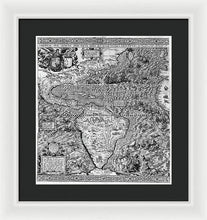 Load image into Gallery viewer, Old Map Of The Americas 1562 - Framed Print