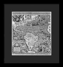 Load image into Gallery viewer, Old Map Of The Americas 1562 - Framed Print