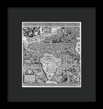 Load image into Gallery viewer, Old Map Of The Americas 1562 - Framed Print